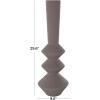imageDeco 79 Metal Decorative Vase Art Deco Fluted Centerpiece Vase Flower Vase for Home Decoration 8quot x 8quot x 24quot BlackDark Gray