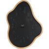 imageDeco 79 Metal Decorative Wall Clock Wavy Wall Clock for Home with Brown Frame and White Accents Wall Clock for Room 25quot x 2quot x 32quot Black