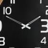 imageDeco 79 Metal Decorative Wall Clock Wavy Wall Clock for Home with Brown Frame and White Accents Wall Clock for Room 25quot x 2quot x 32quot Black