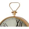 imageDeco 79 Metal Decorative Wall Clock Wavy Wall Clock for Home with Gold Frame and Black Accents Wall Clock for Room 17quot x 3quot x 25quot White