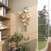 imageDeco 79 Metal Floral Home Wall Decor Bouquet Wall Sculpture with Mesh and Wire Details Wall Art 18quot x 5quot x 37quot Multi Colored
