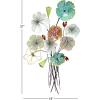 imageDeco 79 Metal Floral Home Wall Decor Bouquet Wall Sculpture with Mesh and Wire Details Wall Art 18quot x 5quot x 37quot Multi Colored