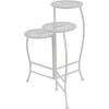 imageDeco 79 Metal Floral Indoor Outdoor Plantstand Indoor Outdoor 3 Tier Plant Shelf Plant Stand 24quot x 18quot x 18quot BrownWhite