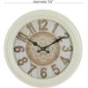 imageDeco 79 Metal Fluted Frame Wall Clock 14quot x 3quot x 14quot White