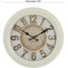 imageDeco 79 Metal Fluted Frame Wall Clock 14quot x 3quot x 14quot White