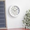 imageDeco 79 Metal Fluted Frame Wall Clock 14quot x 3quot x 14quot White