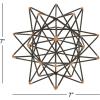 imageDeco 79 Metal Geometric Decorative Sculpture Home Decor Statue with Gold Accents Accent Figurine 7quot x 7quot x 7quot Black