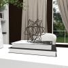 imageDeco 79 Metal Geometric Decorative Sculpture Home Decor Statue with Gold Accents Accent Figurine 7quot x 7quot x 7quot Black