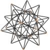 imageDeco 79 Metal Geometric Decorative Sculpture Home Decor Statue with Gold Accents Accent Figurine 7quot x 7quot x 7quot Black
