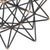 imageDeco 79 Metal Geometric Decorative Sculpture Home Decor Statue with Gold Accents Accent Figurine 7quot x 7quot x 7quot Black