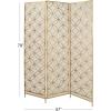 imageDeco 79 Metal Geometric Partition Room Divider Screen Hinged Foldable Partition 3 Panel Privacy Screen Room Partition 57quot x 1quot x 79quot BrassBrass