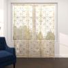 imageDeco 79 Metal Geometric Partition Room Divider Screen Hinged Foldable Partition 3 Panel Privacy Screen Room Partition 57quot x 1quot x 79quot BrassBrass
