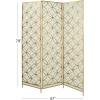 imageDeco 79 Metal Geometric Partition Room Divider Screen Hinged Foldable Partition 3 Panel Privacy Screen Room Partition 57quot x 1quot x 79quot BrassBrass