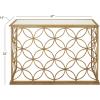 imageDeco 79 Metal Geometric Partition Room Divider Screen Hinged Foldable Partition 3 Panel Privacy Screen Room Partition 57quot x 1quot x 79quot BrassGold