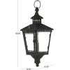 imageDeco 79 Metal Indoor Outdoor Candle Lantern Lighthouse Style Decorative Lantern Candle Holder with Ring Handle Lantern 8quot x 8quot x 16quot BrownBlack
