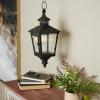 imageDeco 79 Metal Indoor Outdoor Candle Lantern Lighthouse Style Decorative Lantern Candle Holder with Ring Handle Lantern 8quot x 8quot x 16quot BrownBlack