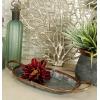 imageDeco 79 Metal Living Room Decor Tray Galvanized Ottoman Tray Set of 3 Serving Tray 14quot 22quot 28quotW Gray