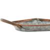imageDeco 79 Metal Living Room Decor Tray Galvanized Ottoman Tray Set of 3 Serving Tray 14quot 22quot 28quotW Gray