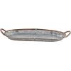 imageDeco 79 Metal Living Room Decor Tray Galvanized Ottoman Tray Set of 3 Serving Tray 14quot 22quot 28quotW Gray