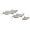imageDeco 79 Metal Living Room Decor Tray Galvanized Ottoman Tray Set of 3 Serving Tray 14quot 22quot 28quotW Gray