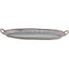 imageDeco 79 Metal Living Room Decor Tray Galvanized Ottoman Tray Set of 3 Serving Tray 14quot 22quot 28quotW Gray