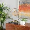 imageDeco 79 Metal Room Accent Lamp Circular Framed Table Lamp with Hanging Glass Shade Lamp 14quot x 8quot x 15quot Gold