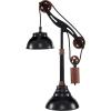imageDeco 79 Metal Room Desk Lamp Pulley Accent Lamp Lamp 13quot x 8quot x 24quot Black