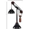imageDeco 79 Metal Room Desk Lamp Pulley Accent Lamp Lamp 13quot x 8quot x 24quot Black