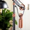 imageDeco 79 Metal Room Desk Lamp Pulley Accent Lamp Lamp 13quot x 8quot x 24quot Black