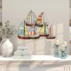 imageDeco 79 Metal Sail Boat Home Wall Decor Wall Sculpture with Wire Accents Wall Art 33quot x 3quot x 26quot Multi Colored