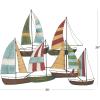 imageDeco 79 Metal Sail Boat Home Wall Decor Wall Sculpture with Wire Accents Wall Art 33quot x 3quot x 26quot Multi Colored