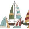 imageDeco 79 Metal Sail Boat Home Wall Decor Wall Sculpture with Wire Accents Wall Art 33quot x 3quot x 26quot Multi Colored