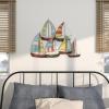 imageDeco 79 Metal Sail Boat Home Wall Decor Wall Sculpture with Wire Accents Wall Art 33quot x 3quot x 26quot Multi Colored