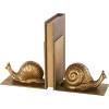 imageDeco 79 Metal Snail Decorative Bookends Crawling Non Skid Bookends Set of 2 Office Bookends6 W 6quot H Gold