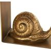 imageDeco 79 Metal Snail Decorative Bookends Crawling Non Skid Bookends Set of 2 Office Bookends6 W 6quot H Gold