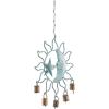 imageDeco 79 Metal Sun and Moon Windchime with Bells 13quot x 11quot x 1quot Turquoise