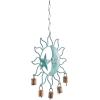 imageDeco 79 Metal Sun and Moon Windchime with Bells 13quot x 11quot x 1quot Turquoise
