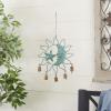 imageDeco 79 Metal Sun and Moon Windchime with Bells 13quot x 11quot x 1quot Turquoise
