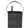 imageDeco 79 Modern Leather Wine Holder CONVENIENTLY SIZED Dark BlueBlue