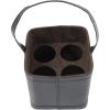 imageDeco 79 Modern Leather Wine Holder CONVENIENTLY SIZED Dark BlueBlue