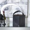 imageDeco 79 Modern Leather Wine Holder CONVENIENTLY SIZED Dark BlueBlue