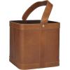 imageDeco 79 Modern Leather Wine Holder CONVENIENTLY SIZED Dark BlueTan