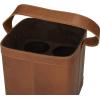 imageDeco 79 Modern Leather Wine Holder CONVENIENTLY SIZED Dark BlueTan
