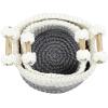 imageDeco 79 Polyester Round Storage Basket with Handles Set of 2 13quot 11quotH GrayWhite