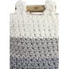 imageDeco 79 Polyester Round Storage Basket with Handles Set of 2 13quot 11quotH GrayWhite
