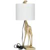 imageDeco 79 Polyresin Giraffe Room Table Lamp Accent Lamp Lamp 11quot x 10quot x 23quot Gold