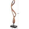 imageDeco 79 Polystone Abstract Decorative Sculpture Abstract Home Decor Statue with Rectangle Black Base Accent Figurine 6quot x 4quot x 28quot BronzeBronze