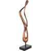 imageDeco 79 Polystone Abstract Decorative Sculpture Abstract Home Decor Statue with Rectangle Black Base Accent Figurine 6quot x 4quot x 28quot BronzeBronze