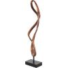 imageDeco 79 Polystone Abstract Decorative Sculpture Abstract Home Decor Statue with Rectangle Black Base Accent Figurine 6quot x 4quot x 28quot BronzeBronze