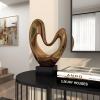 imageDeco 79 Polystone Abstract Decorative Sculpture Abstract Home Decor Statue with Rectangle Black Base Accent Figurine 6quot x 4quot x 28quot BronzeCopper